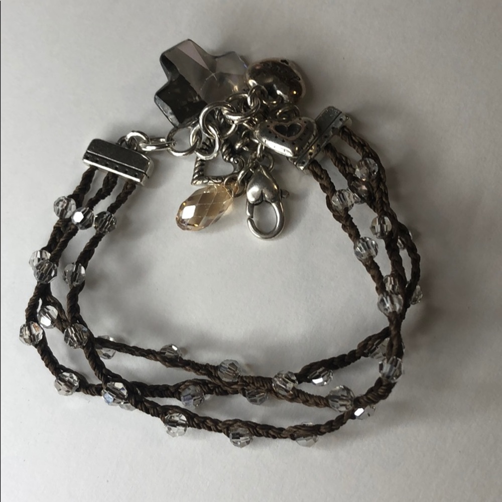 Brighton Karma Brown Crystal Charm Bracelet